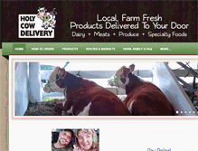 Tablet Screenshot of holycowdelivery.com